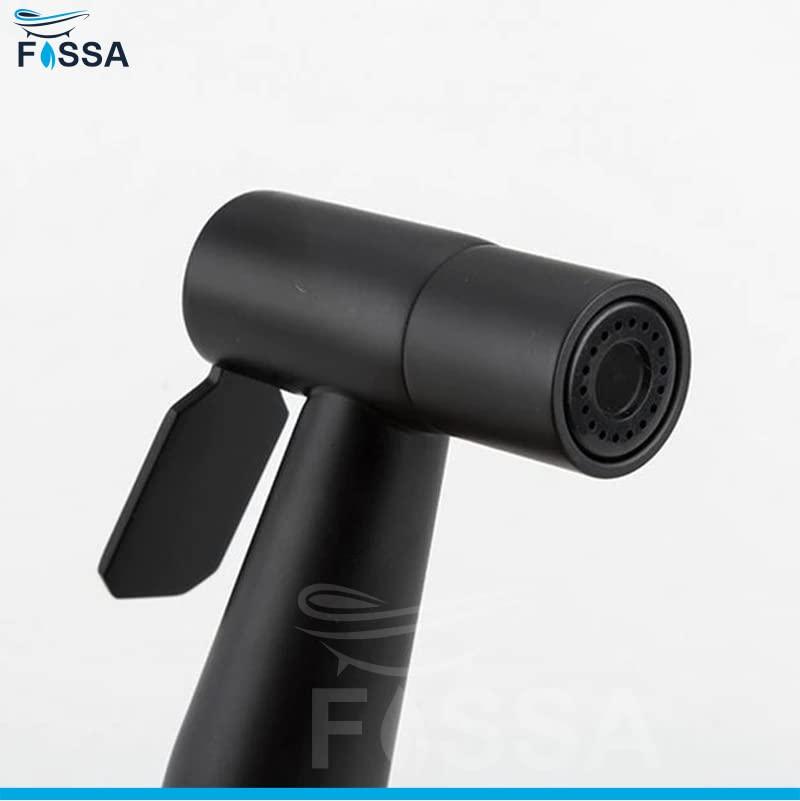 Fossa Hand Held Bidet Sprayer Premium Stainless Steel Sprayer Shattaf - Bidet Spray Head for Toilet, Hand Bidet Sprayer for Toilet Black - Fossa Home 