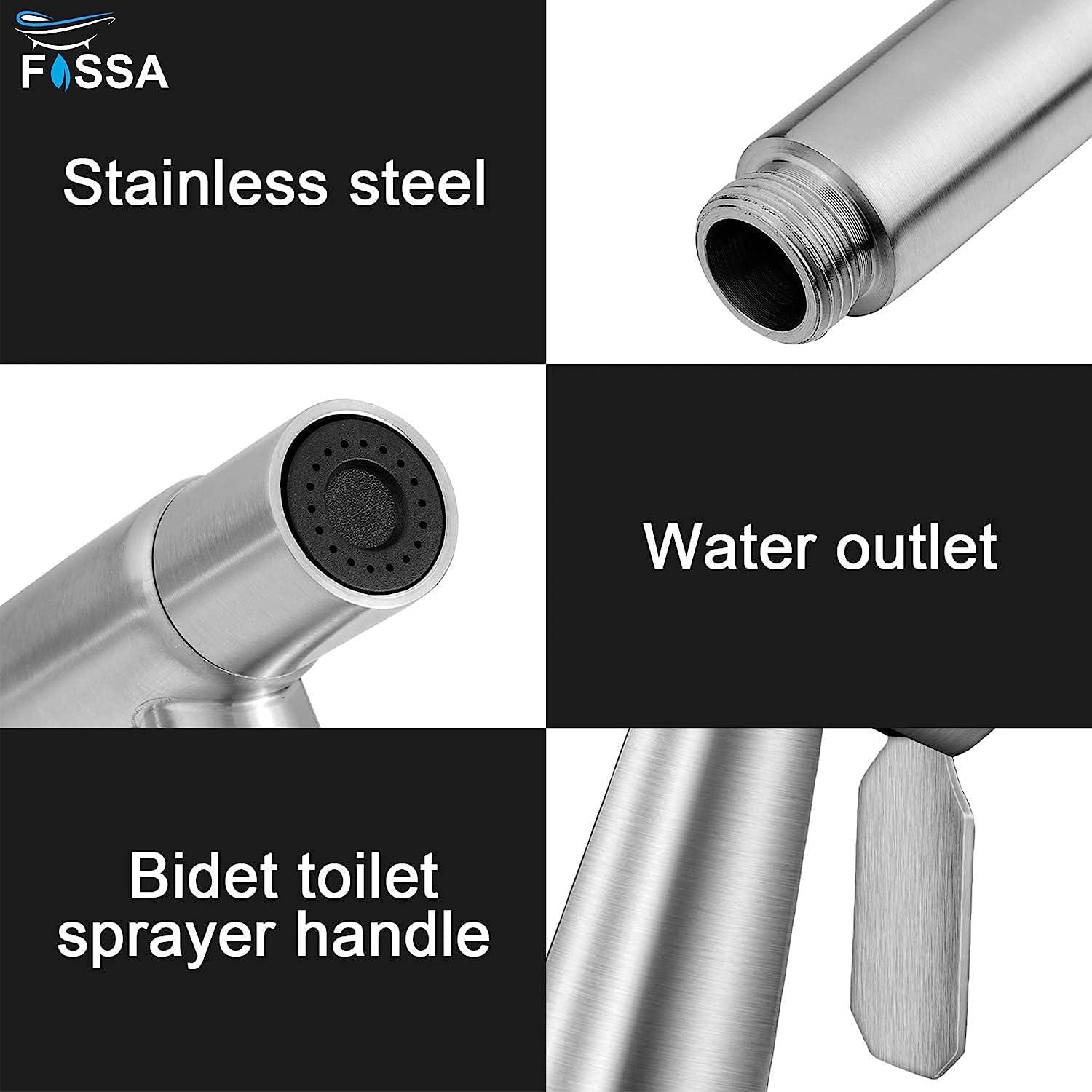 Fossa Hand Held Bidet Sprayer Premium Stainless Steel Sprayer Shattaf - Bidet spray head for Toilet, Hand Bidet Sprayer for Toilet - Fossa Home 