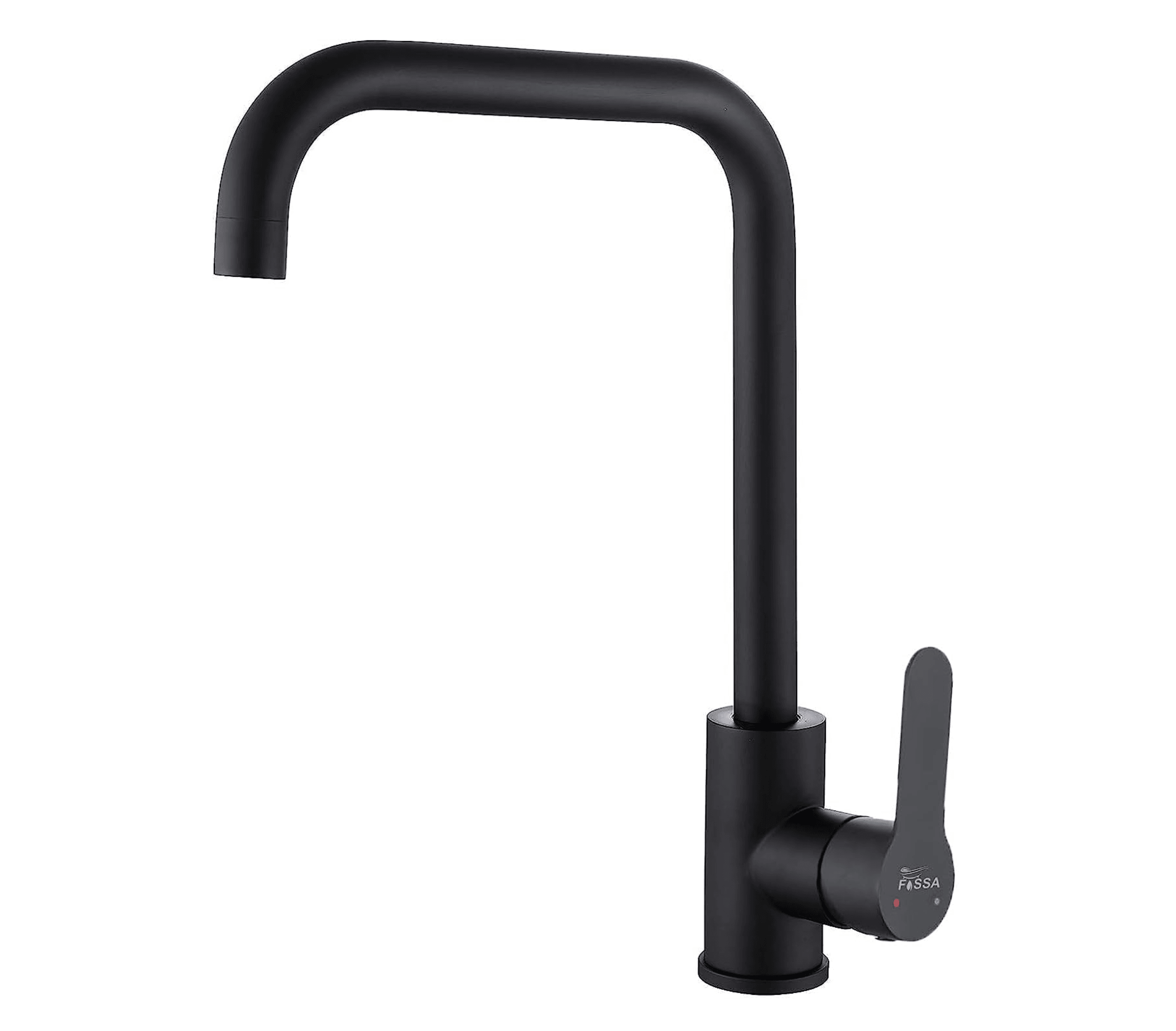 Fossa High Pressure Kitchen Faucet 360° Swivel, Stainless Steel Kitchen Faucet, Kitchen Mixer Tap with High L Bend Spout-257mm (Black) - Fossa Home 