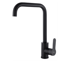 Fossa High Pressure Kitchen Faucet 360° Swivel, Stainless Steel Kitchen Faucet, Kitchen Mixer Tap with High L Bend Spout-257mm (Black) - Fossa Home 