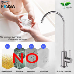 Fossa RO Tap Kitchen Water Filter Faucet, 100% Lead-Free Drinking Water Faucet Stainless Steel 304 Body Brushed Nickel Finish (Silver) Fossa Home