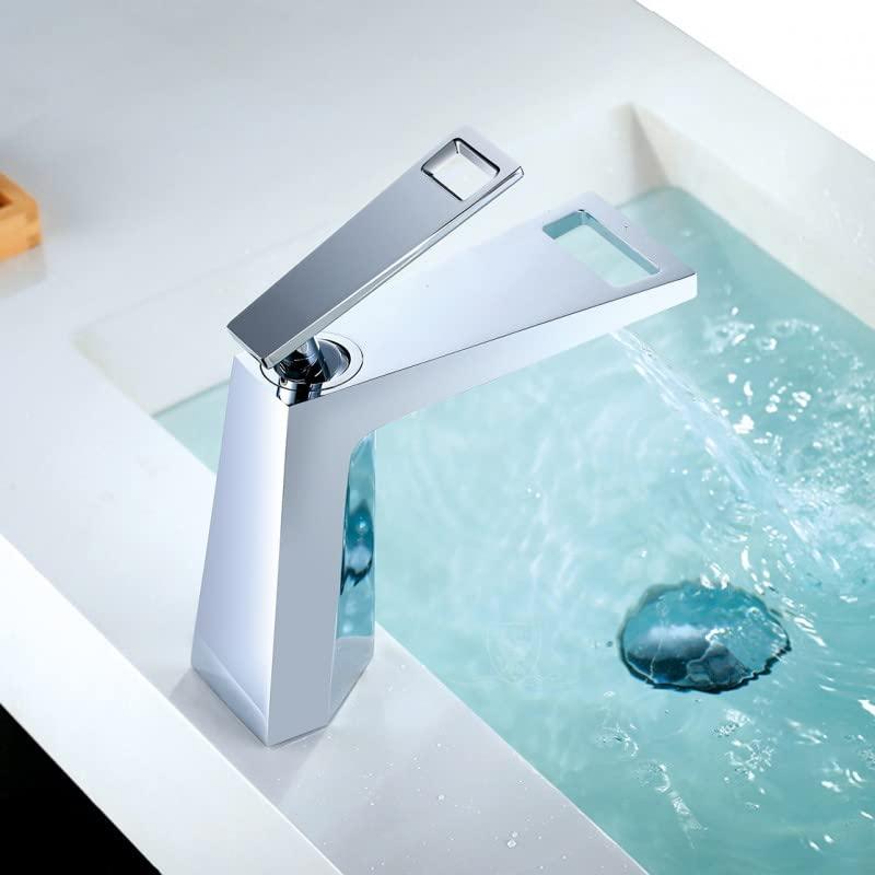 Fossa Royal Basin Taps with Single Lever Basin Mixer Faucet Chrome Finish (Deck Mount Installation Type) - Fossa Home 