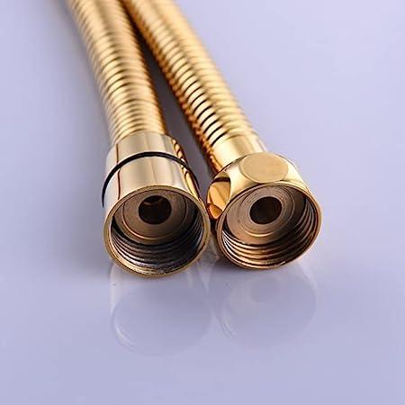 Fossa SS-304 Grade, 1 Meter Flexible Shower Hose Pipe (Chrome) (1 Meter) Gold - Fossa Home 