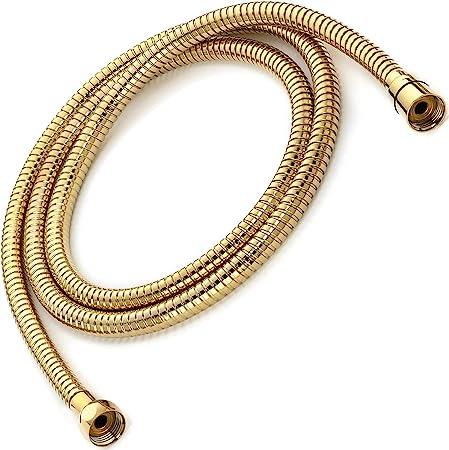 Fossa SS-304 Grade, 1 Meter Flexible Shower Hose Pipe (Chrome) (1 Meter) Gold - Fossa Home 