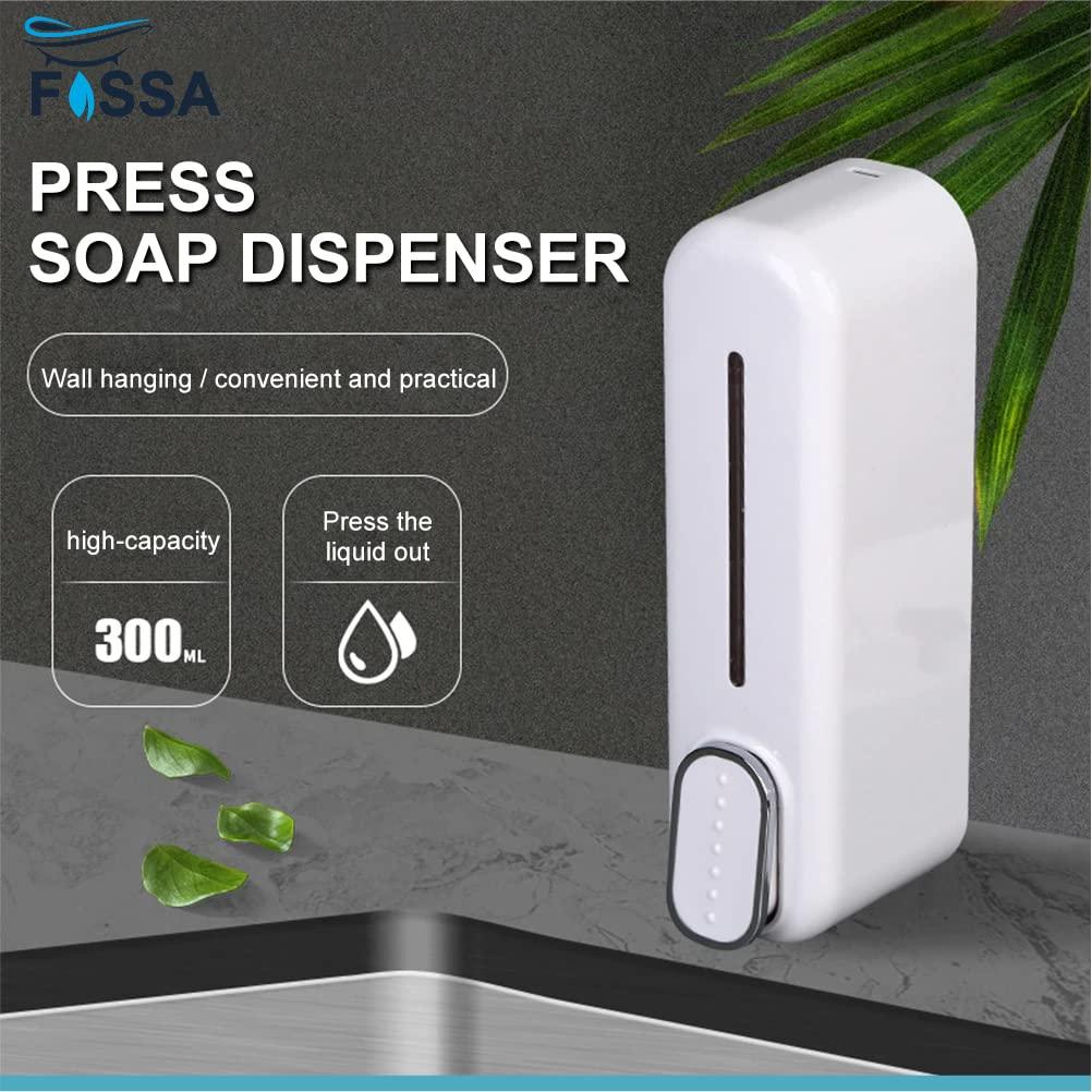 Fossa Soap Dispenser Wall Mounted, 350ml Manual Shower Gel Shampoo Sanitizer Dispenser Holder SD-003 - Fossa Home 