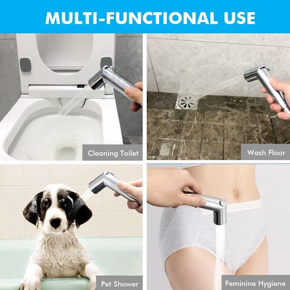 Fossa Stady Handheld Bidet Sprayer Head for Toilet Baby Cloth Diaper Sprayer with Adjustable Water Pressure Switch Spray Attachment for Bathing Pets Shower - Fossa Home 