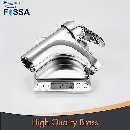 Fossa Taps for Bathroom Sink Chrome Basin Mixer Tap Brass Modern Single Handle Bathroom Faucet FSLF-001 - Fossa Home 