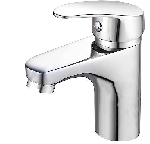 Fossa Taps for Bathroom Sink Chrome Basin Mixer Tap Brass Modern Single Handle Bathroom Faucet FSLF-001 - Fossa Home 