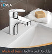 Fossa Taps for Bathroom Sink Chrome Basin Mixer Tap Brass Modern Single Handle Bathroom Faucet FSLF-001 - Fossa Home 