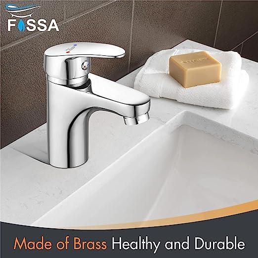 Fossa Taps for Bathroom Sink Chrome Basin Mixer Tap Brass Modern Single Handle Bathroom Faucet FSLF-001 - Fossa Home 