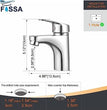 Fossa Taps for Bathroom Sink Chrome Basin Mixer Tap Brass Modern Single Handle Bathroom Faucet FSLF-001 - Fossa Home 