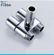 Fossa Three-Way Filling Angle Wall Mount Two Out Water Cleaning Sprayer Angle Cock with Flange Brass Chrome Finish for Bathroom Wash Basin Toilet - Fossa Home 