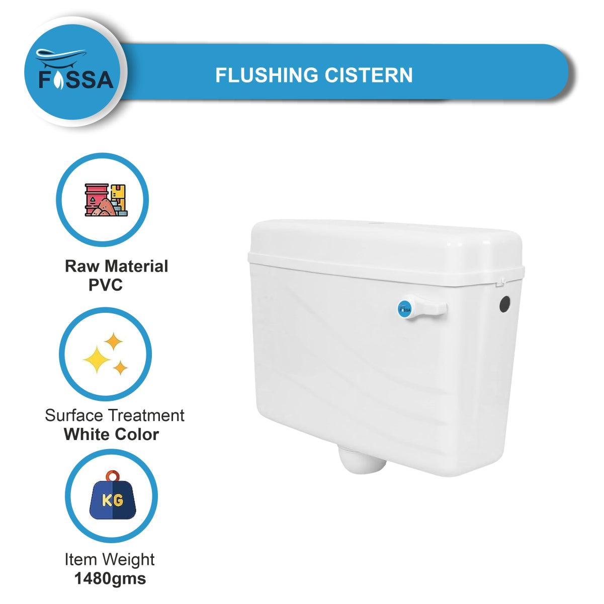 flush tank white 