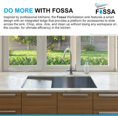 Fossa drain board stainless steel kitchen sink 