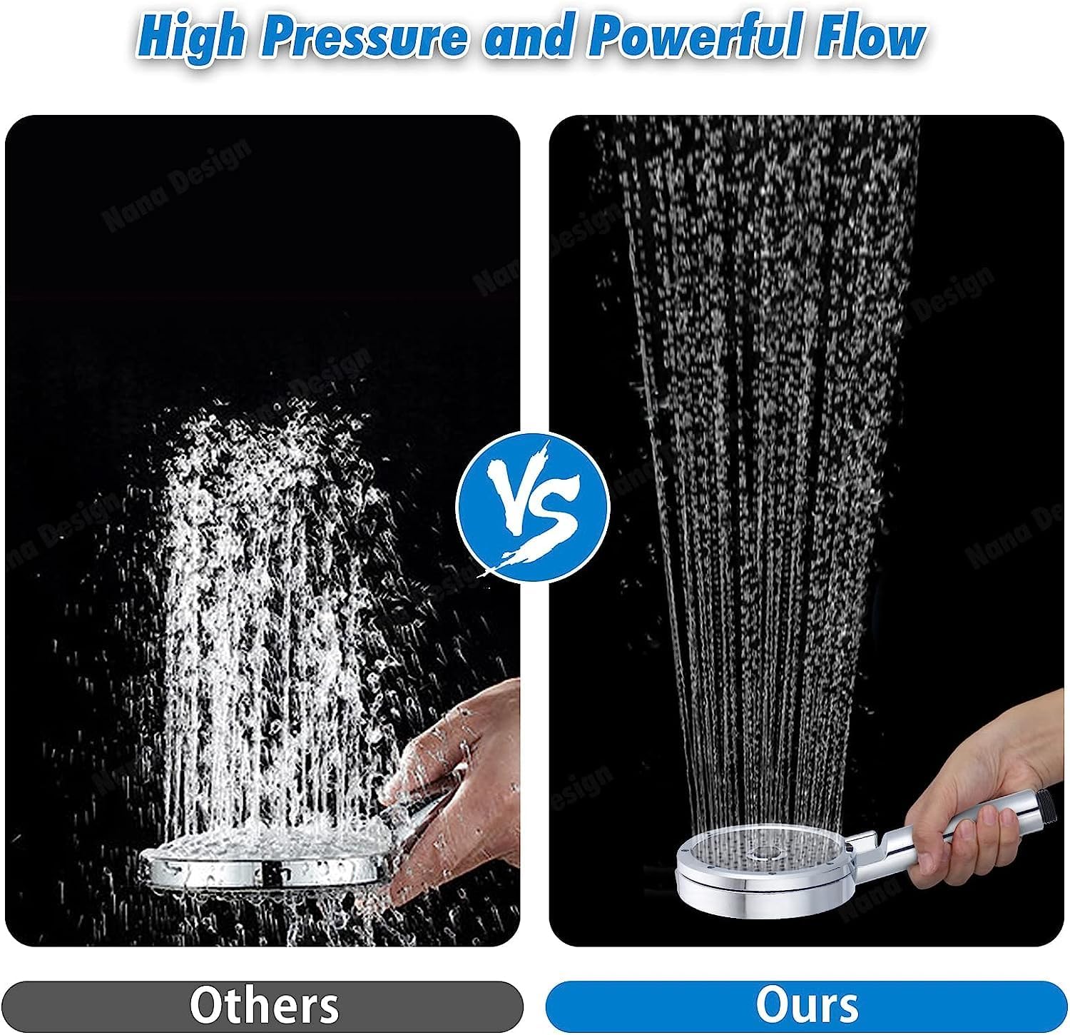 High pressure and powerfull hand shower 