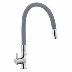 Swan neck grey faucet for kitche sink 