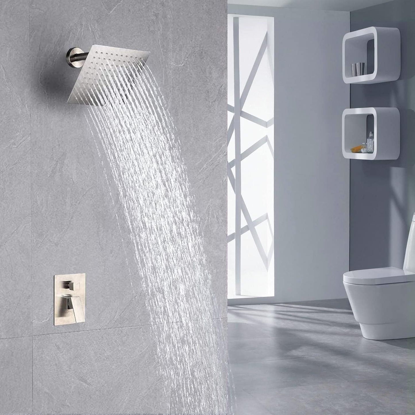 Ultra Sleek 304-Grade Overhead Shower (4 x 4 inches) - by Fossa Fossa Home