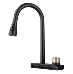 Wainfall Kitchen Sink Faucet Pull Out Four Water Outlet Modes Cold and Hot Can Rotate TAP Fossa Home