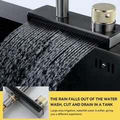 Fossa Rainfall Kitchen Sink Faucet Pull Out Four Water Outlet Modes Cold and Hot Can Rotate TAP - Fossa Home 