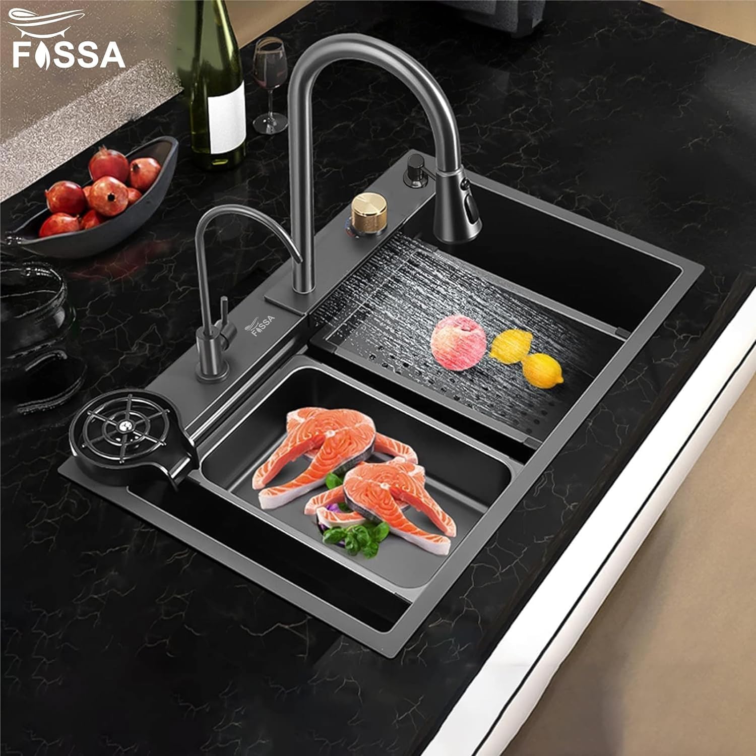 Multifactinol Single Bowl black kitche sink 