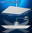 Fossa 10X10 Inch Rain Shower - Fossa Square High Pressure Shower Head Made of 304 Stainless Steel ( Without ARM ) - Fossa Home