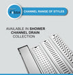 Fossa 12"x4" Shower Ultra Brushed Drain Side Hole Rectangular Floor Drain with Accessories Square Hole Pattern Cover Grate Removable 304 Stainless Steel (12 inch) - Fossa Home