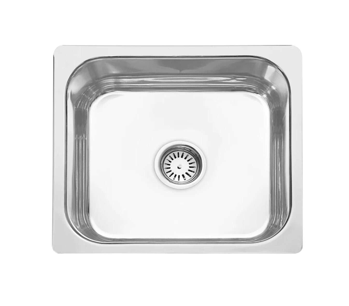 Fossa 16"x14"x06" inch Single Bowl 304 Grade Stainless Steel Kitchen Sink With SS Coupling Glossy Finish - Fossa Home