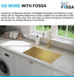 Fossa 18"x16"x10" Inch Single Bowl Premium Stainless Steel Handmade Kitchen Sink Gold - Fossa Home