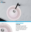 Fossa 18"x18"x08" Inch Round Bar Sink, Single Bowl Kitchen Sinks, Quartz German Engineered Technology Kitchen Sink Easy - to - Clean Sink for Outdoor Indoor Catering Restaurant Hospital (Light pink stone) - Fossa Home