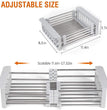 Fossa 20 Inch Sink Strainer Drain Telescopic Drain Basket with Adjustable Kitchen Drain Basket - Fossa Home