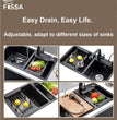 Fossa 20 inch Sink Strainer Drain Telescopic Drain Basket with Adjustable Kitchen Drain Basket - Fossa Home