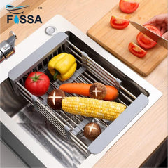 Fossa 20 Inch Sink Strainer Drain Telescopic Drain Basket with Adjustable Kitchen Drain Basket - Fossa Home