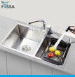 Fossa 20 inch Sink Strainer Drain Telescopic Drain Basket with Adjustable Kitchen Drain Basket - Fossa Home