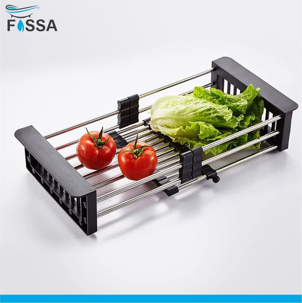 Fossa 20 inch Sink Strainer Drain Telescopic Drain Basket with Adjustable Kitchen Drain Basket - Fossa Home