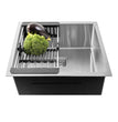 Fossa 20"x17"x09" Inch Single Bowl Premium Stainless Steel Handmade Kitchen Sink Silver - Fossa Home