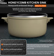 Fossa 21"x18"x09" Single Bowl Honeycomb Embossed Kitchen Sink with Nano Coating (Black ) - Fossa Home