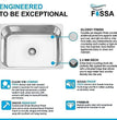 Fossa 22"x18"x08" inch Single Bowl Premium Stainless Steel Kitchen Sink With PVC Coupling Glossy Finish - Fossa Home