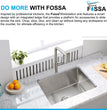 Fossa 24"x18"x10" Inch Single Bowl Premium Stainless Steel Handmade Kitchen Sink Round Coupling Silver - Fossa Home