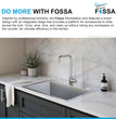 Fossa 24"x18"x10" Inch Single Bowl With Tap Hole SS - 304 Grade Handmade Kitchen Sink Silver - Fossa Home