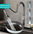 Fossa 24"x18"x10" inch Waterfall Premium Nano Kitchen Sink with Integrated Pull Out Mixer Faucet & Complete Set - Fossa Home