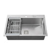 Fossa 24"x18"x10" Single Bowl with Tap Hole Premium Stainless Steel Handmade Kitchen Sink Matte Finish Silver - Fossa Home