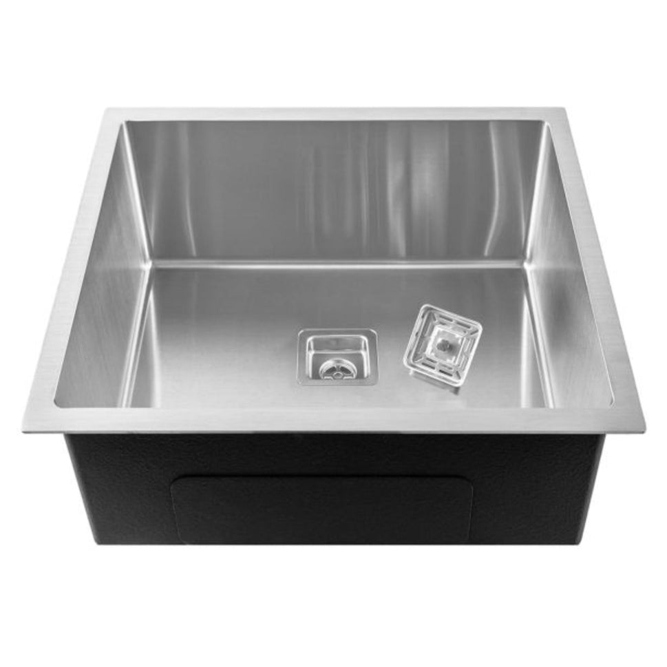 Fossa 24"x24"x10" Inch Single Bowl Premium Stainless Steel Handmade Kitchen Sink Silver - Fossa Home