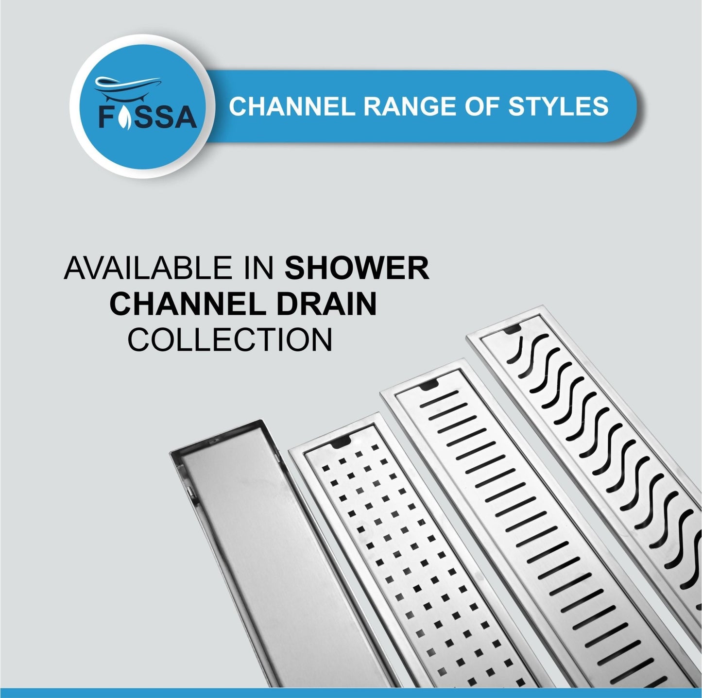 Fossa 24"x4" Shower Liner Brushed Drain Side Hole Rectangular Floor Drain - Fossa Home