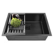 Fossa 27"x20"x10" Inch Single Bowl Premium Stainless Steel Handmade Kitchen Sink Black - Fossa Home