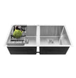 Fossa 32"x18"x10" Inch Double Bowl Premium Stainless Steel Handmade Kitchen Sink Silver - Fossa Home