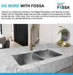 Fossa 32"x20"x10" Inch Double Bowl Premium Stainless Steel Handmade Kitchen Sink Silver - Fossa Home