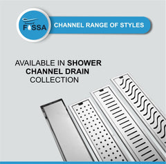 Fossa 36"x4" Shower Marble Tile Brushed Drain Side Hole Rectangular Floor Drain - Fossa Home