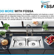 Fossa 37"x18"x10" inch Double Bowl 304 Grade Stainless Steel Kitchen Sink With SS Coupling Glossy Finish - Fossa Home