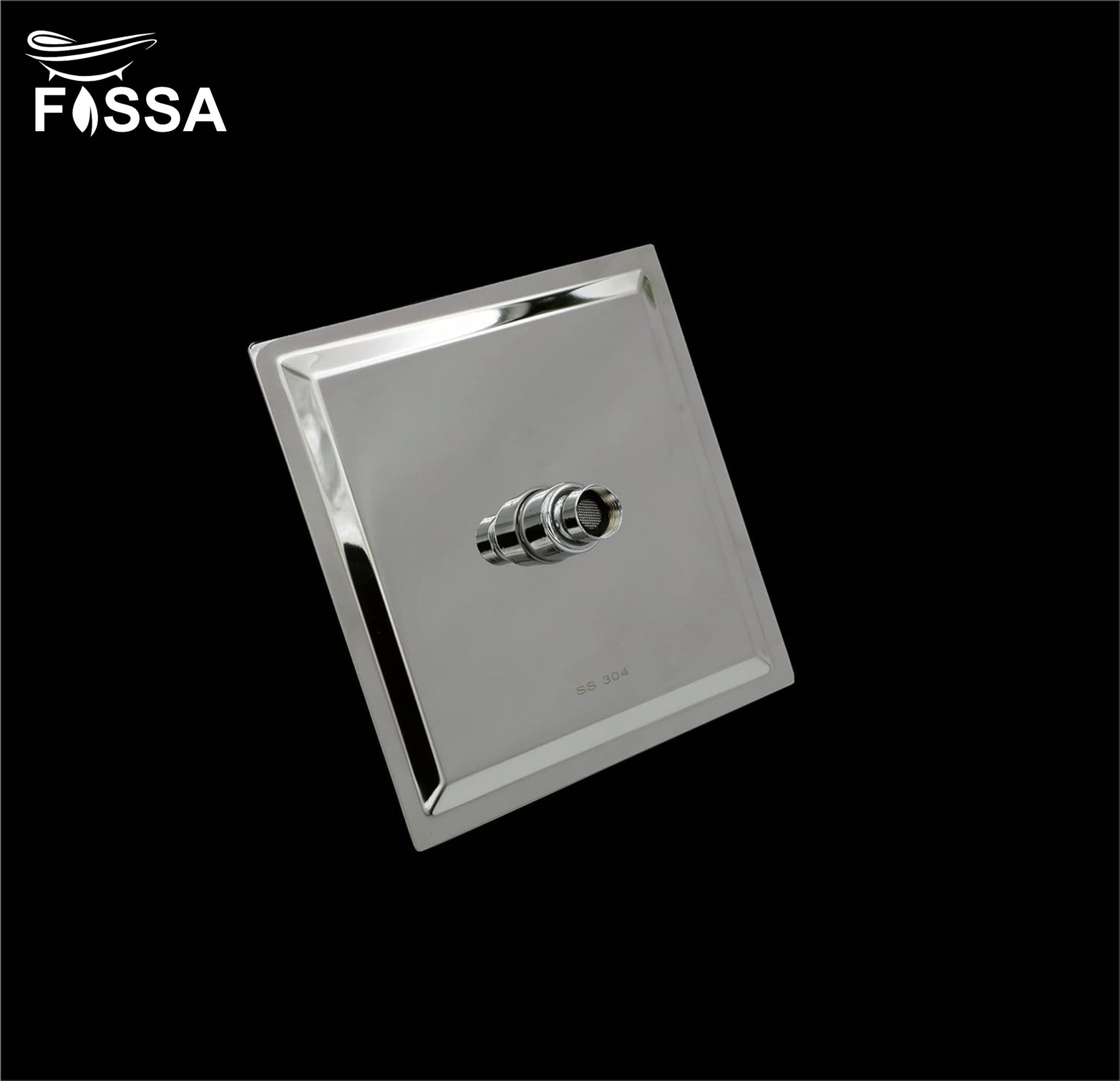 Fossa 4"X4" Inch Rain Shower - Square High Pressure Shower Head Made of 304 Stainless Steel Chrome Finish ( With Arm Set 9" Inch ) - Fossa Home