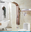 Stainless Steel Shower Panel Full Set, Dual Flow Overhead Waterfall Shower, Hand Shower, Wall Mount Shower Panel For Bathrooms (Rose Gold)